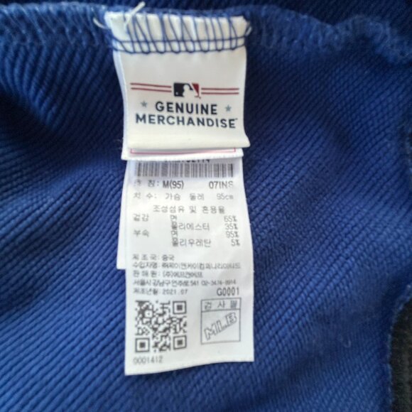 MLB Los Angeles Dodgers blue plaid sweatshirt size medium official genuine merch - Picture 7 of 9